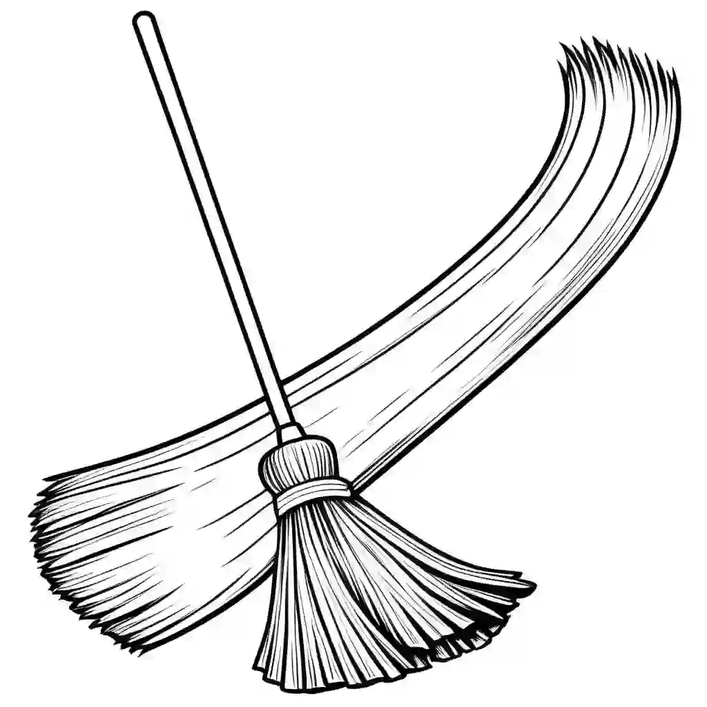 Flying Brooms coloring pages